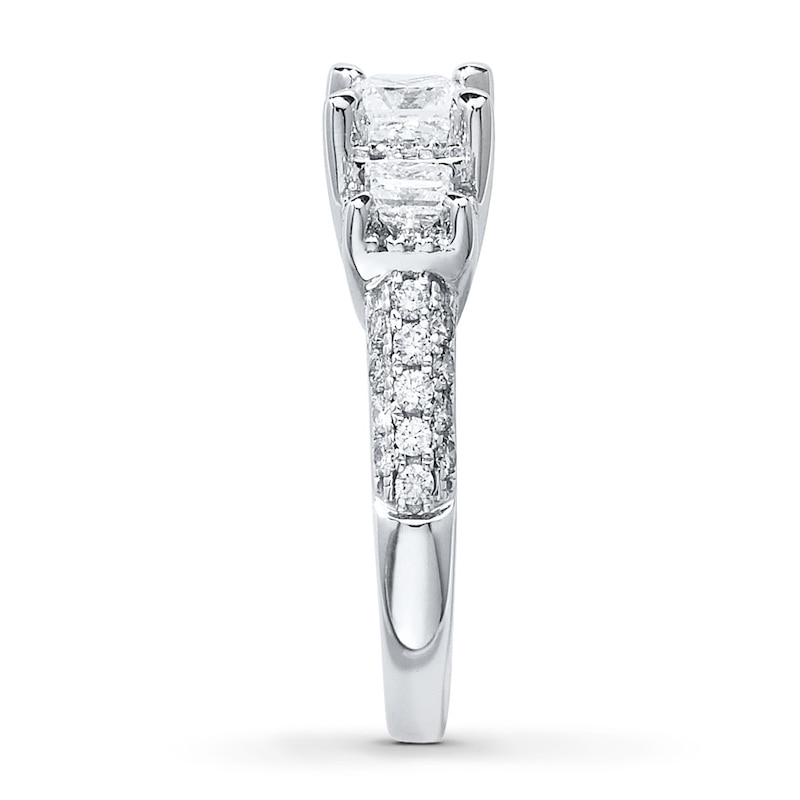 Main Image 3 of Previously Owned 3-Stone Ring 2 ct tw Diamonds 14K White Gold