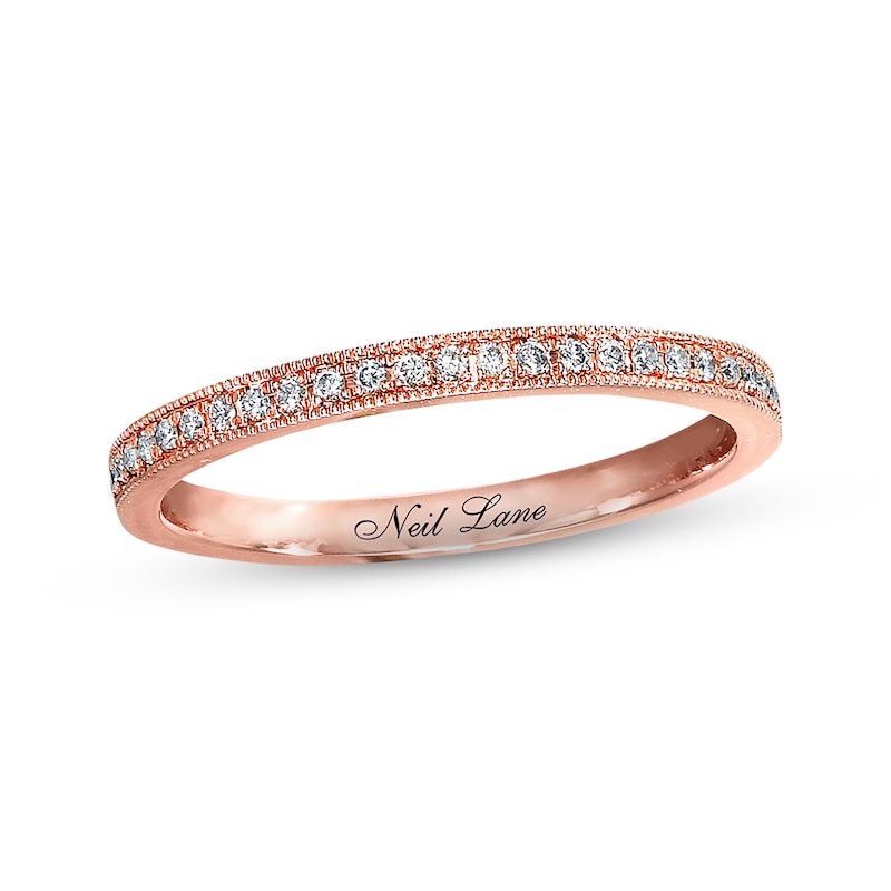 Previously Owned Neil Lane Diamond Wedding Band 1/6 ct tw 14K Rose Gold