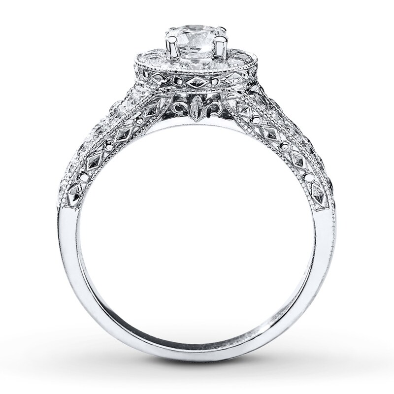 Main Image 2 of Previously Owned Diamond Engagement Ring 1 ct tw Round-cut 14K White Gold