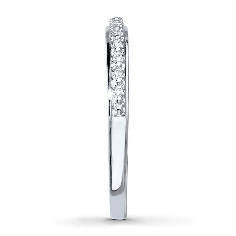 Main Image 3 of Previously Owned Diamond Band 1/20 ct tw 10K White Gold