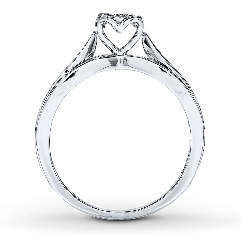 Main Image 2 of Previously Owned Diamond Engagement Ring 1/5 ct tw Round-cut 10K White Gold