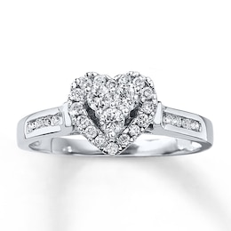 Previously Owned Ring 3/8 ct tw Diamonds 10K White Gold