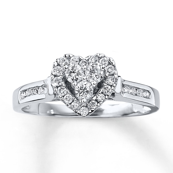 Previously Owned Ring 3/8 ct tw Diamonds 10K White Gold