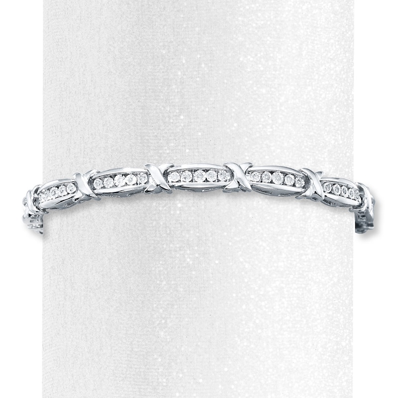 Previously Owned Bracelet 1/4 ct tw Diamonds Sterling Silver 7.5"