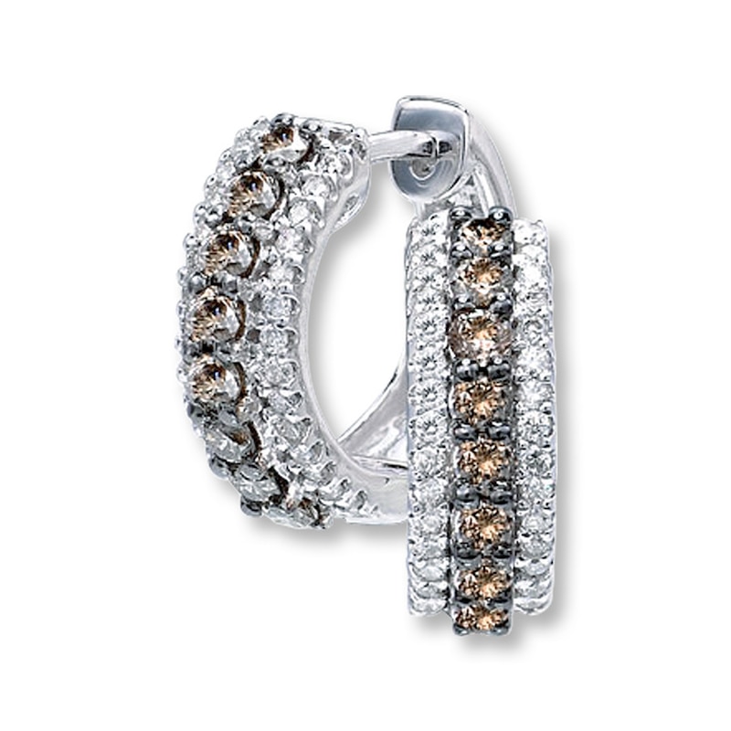 Main Image 1 of Previously Owned Le Vian Chocolate Diamonds 3/4 ct tw Hoop Earrings 14K Gold