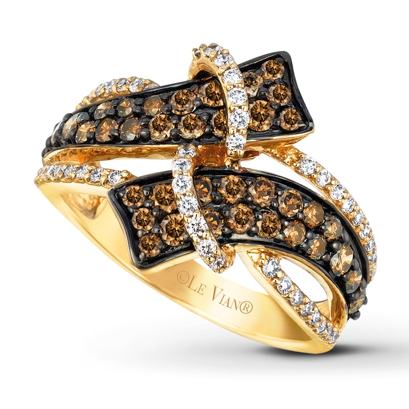 Main Image 1 of Previously Owned Le Vian Chocolate Diamond Ring 1-1/6 cttw 14K Honey Gold