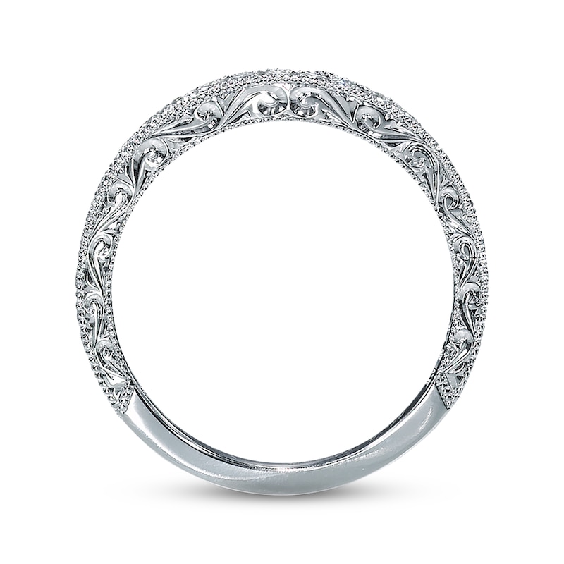 Main Image 2 of Previously Owned Neil Lane Diamond Wedding Band 1/2 ct tw Round-cut 14K White Gold Size 5.5