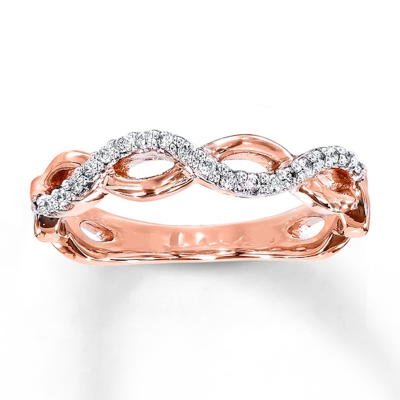 Previously Owned Diamond Ring 1/10 ct tw Round-cut 10K Rose Gold