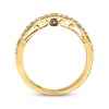 Thumbnail Image 1 of Previously Owned Le Vian Bridal Diamond Contoured Wedding Band 1/5 ct tw 14K Honey Gold