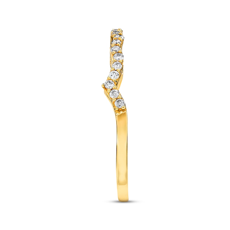 Previously Owned Le Vian Bridal Diamond Contoured Wedding Band 1/5 ct tw 14K Honey Gold