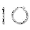 Thumbnail Image 1 of Previously Owned Black & White Diamond Earrings 1/5 ct tw Round-cut 10K White Gold