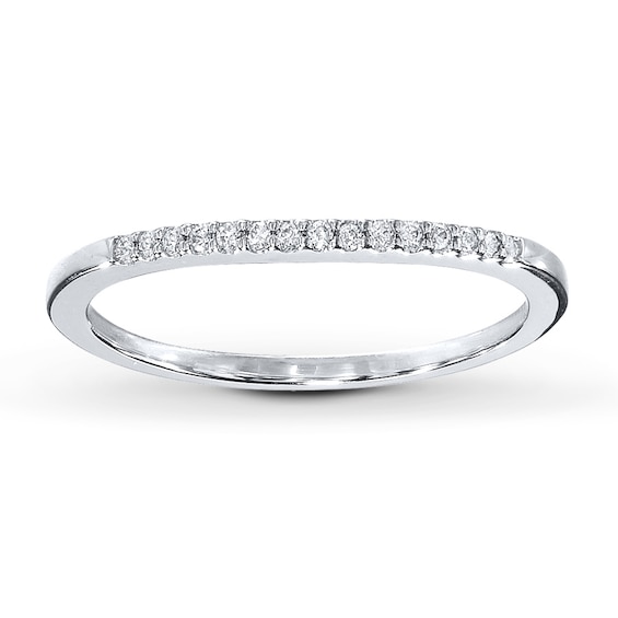Previously Owned Diamond Wedding Band 1/15 ct tw Round-cut 10K White Gold
