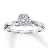 Thumbnail Image 1 of Previously Owned Ring 1/10 ct tw Diamonds 10K White Gold