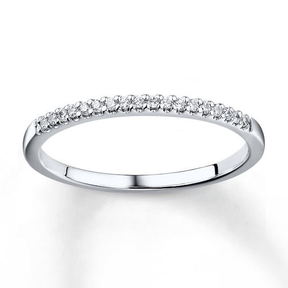 Previously Owned Band 1/10 ct tw Diamonds 10K White Gold