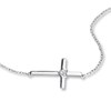 Thumbnail Image 0 of Previously Owned Cross Necklace Diamond Accents 10K White Gold