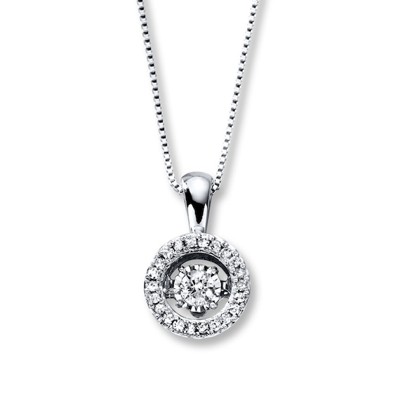 Previously Owned Unstoppable Love Necklace 1/5 ct tw Diamonds 10K White Gold 18"