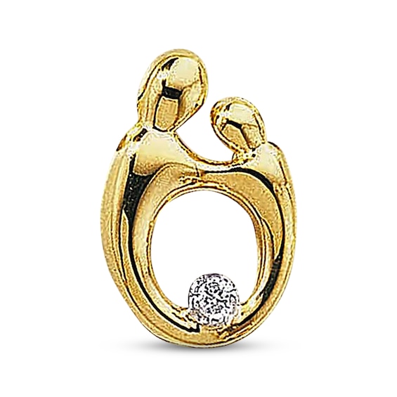 Previously Owned Motherhood Diamond Accent Charm 14K Yellow Gold