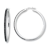 Thumbnail Image 1 of Previously Owned Black Diamond Earrings 1/4 ct tw Round-cut Sterling Silver