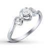 Thumbnail Image 2 of Previously Owned Diamond Promise Ring 1/15 ct tw Round Sterling Silver