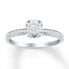 Thumbnail Image 0 of Previously Owned Heart Diamond Promise Ring 1/5 ct tw Round 10K White Gold