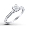 Thumbnail Image 1 of Previously Owned Heart Diamond Promise Ring 1/5 ct tw Round 10K White Gold