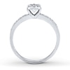 Thumbnail Image 2 of Previously Owned Heart Diamond Promise Ring 1/5 ct tw Round 10K White Gold