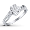 Thumbnail Image 1 of Previously Owned Diamond Fashion Ring 1/5 ct tw 10K White Gold
