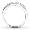 Thumbnail Image 2 of Previously Owned Men's Wedding Band 1/2 ct tw Round-cut Diamonds 10K White Gold