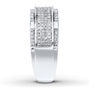 Thumbnail Image 3 of Previously Owned Men's Wedding Band 1/2 ct tw Round-cut Diamonds 10K White Gold