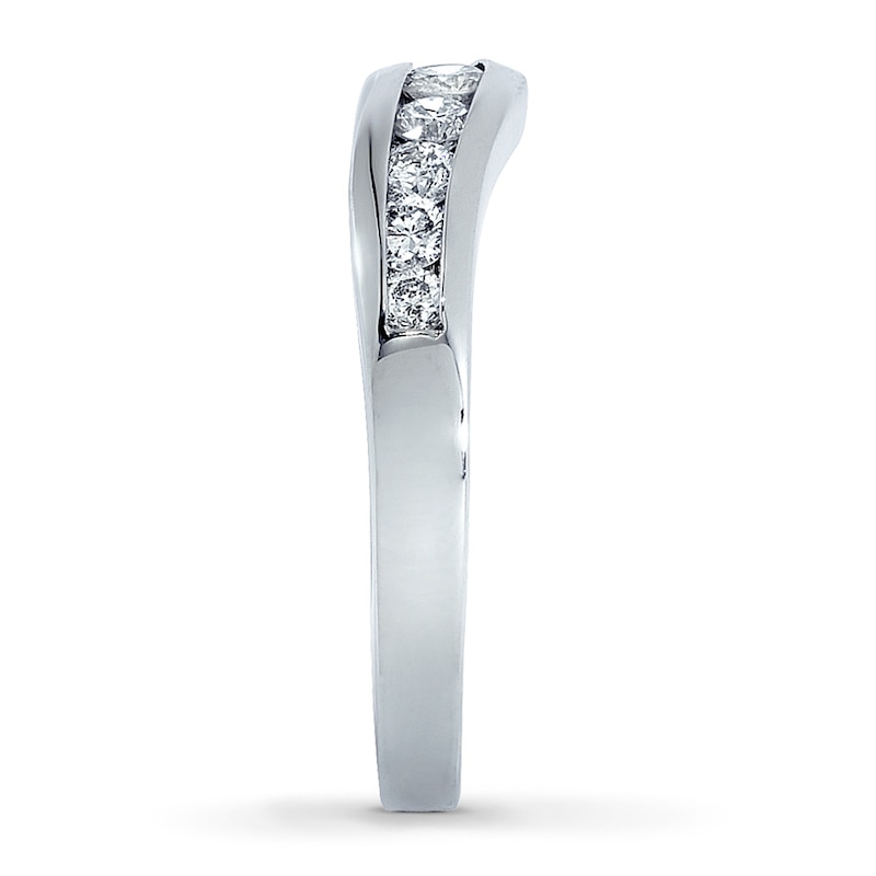 Main Image 3 of Previously Owned Wedding Band 3/8 ct tw Round-cut Diamonds 14K White Gold