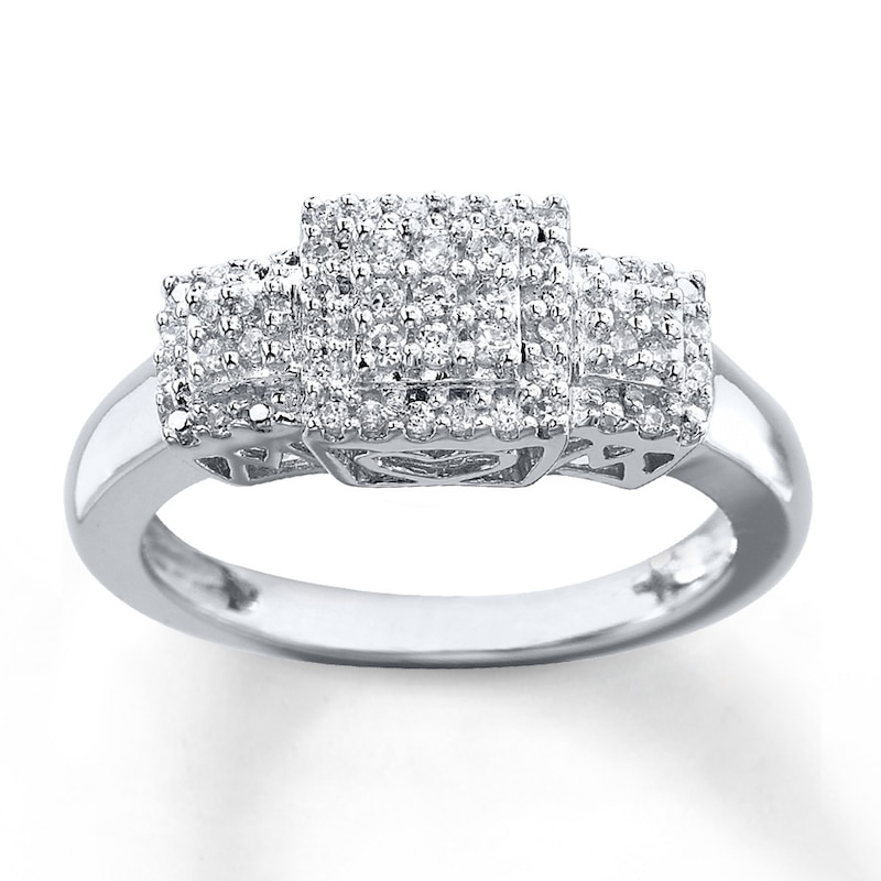 Previously Owned Diamond Mom Ring 1/6 ct tw Sterling Silver
