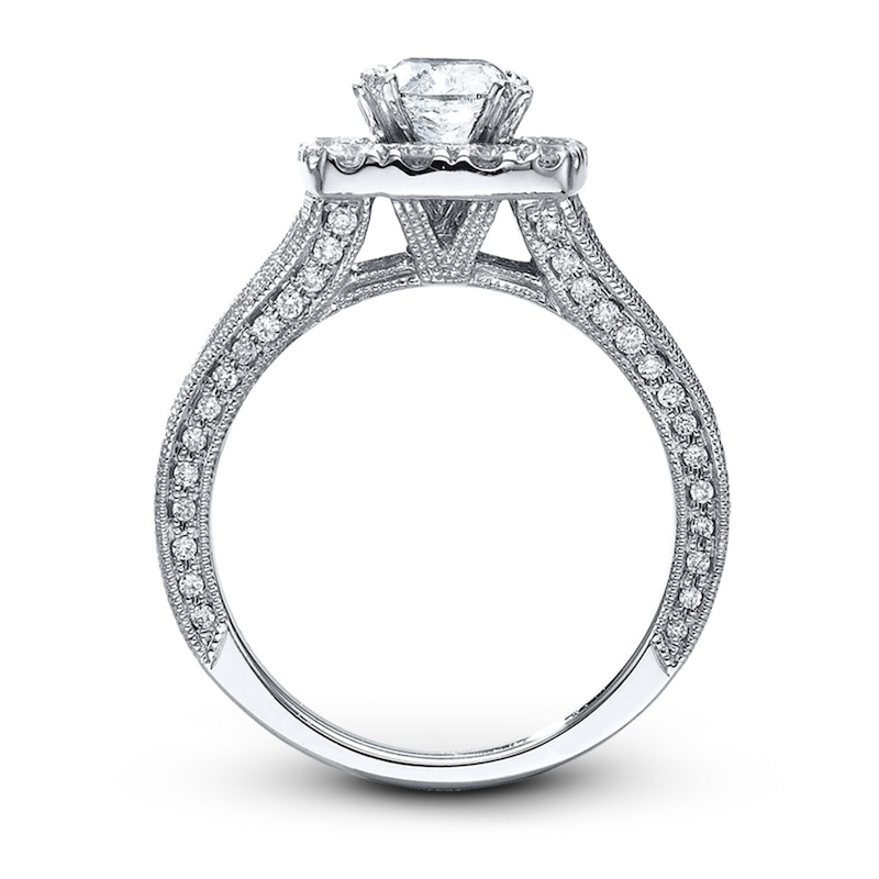 Previously Owned Neil Lane Engagement Ring 2 ct tw Cushion, Princess & Round-cut Diamonds 14K White Gold - Size 5.5