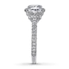 Thumbnail Image 3 of Previously Owned Neil Lane 3-Stone Ring 2-1/3 ct tw Diamonds Oval/Round-cut 14K White Gold