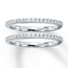Previously Owned Diamond Wedding Bands 3/8 ct tw Round-cut 14K White Gold