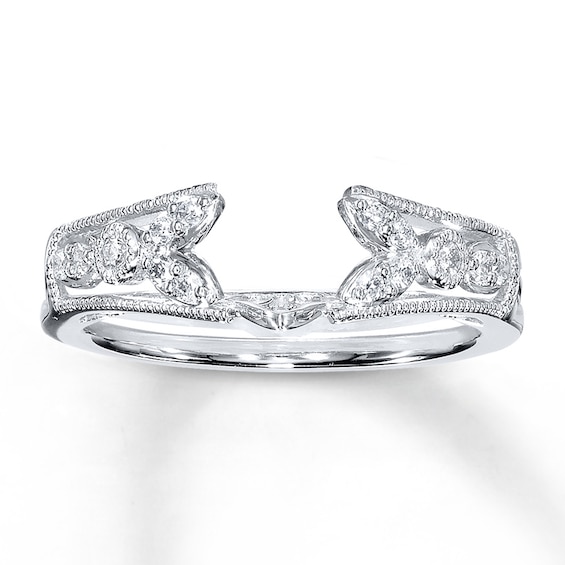 Previously Owned Diamond Enhancer Ring 1/6 ct tw Round-Cut 14K White Gold