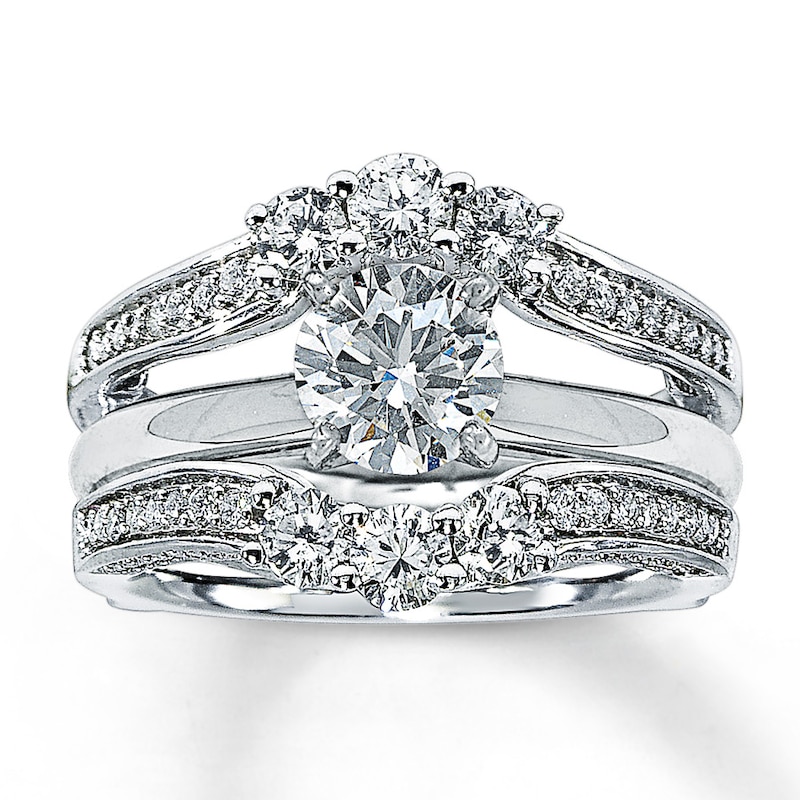 Main Image 3 of Previously Owned Diamond Enhancer Ring 1 ct tw 14K White Gold Size 6.75