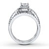 Thumbnail Image 2 of Previously Owned Diamond Bridal Set 1-1/2 ct tw Princess-cut 14K White Gold
