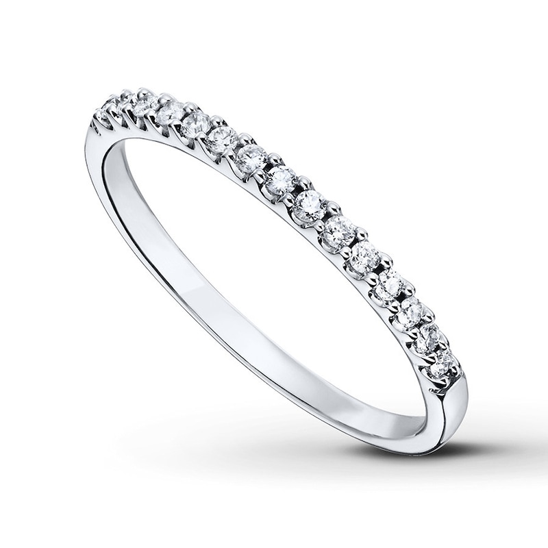 Previously Owned Diamond Anniversary Band 1/6 ct tw Round-cut  14K White Gold