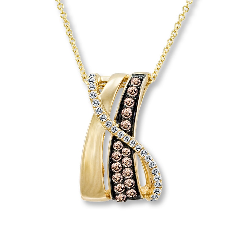 Main Image 1 of Previously Owned Le Vian Chocolate Diamonds 3/8 ct tw Necklace 14K Honey Gold