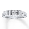Thumbnail Image 1 of Previously Owned Diamond Anniversary Band 1/2 ct tw Baguette & Round-cut 14K White Gold