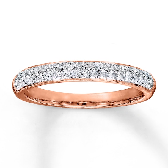 Previously Owned Anniversary Band 1/3 ct tw Round-cut Diamonds 10K Rose Gold