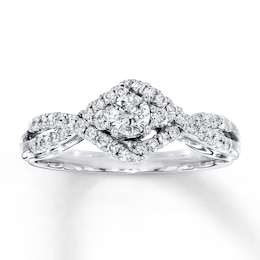 Previously Owned Diamond Engagement Ring 1/2 ct tw Round-cut 14K White Gold
