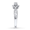 Thumbnail Image 3 of Previously Owned Diamond Engagement Ring 1/2 ct tw Round-cut 14K White Gold