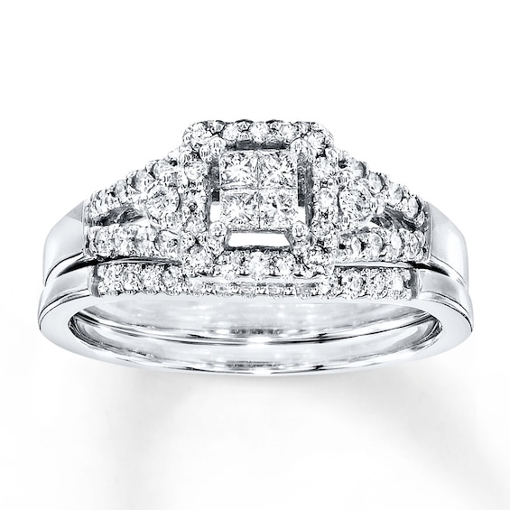 Previously Owned Bridal Set 1/3 ct tw Diamonds 10K White Gold