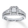 Thumbnail Image 0 of Previously Owned 3-Stone Diamond Ring 1-1/2 ct tw Princess-cut 14K White Gold