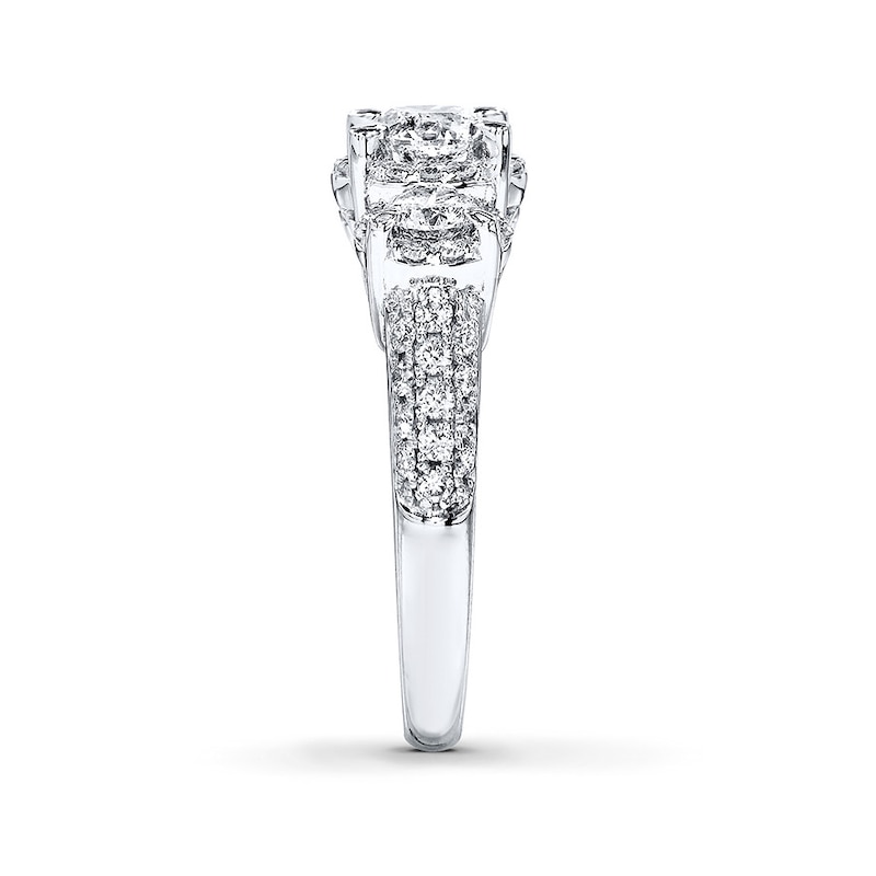 Main Image 2 of Previously Owned 3-Stone Diamond Ring 2 ct tw 14K White Gold