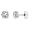 Thumbnail Image 1 of Previously Owned Diamond Earrings 1 ct tw Round-cut 14K White Gold