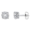 Thumbnail Image 2 of Previously Owned Diamond Earrings 1 ct tw Round-cut 14K White Gold
