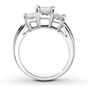 Thumbnail Image 1 of Previously Owned Diamond Engagement Ring 1 ct tw Round/Princess-Cut 14K White Gold