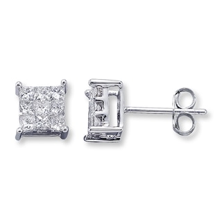 Previously Owned Diamond Earrings 1/3 ct tw 10K White Gold | Kay